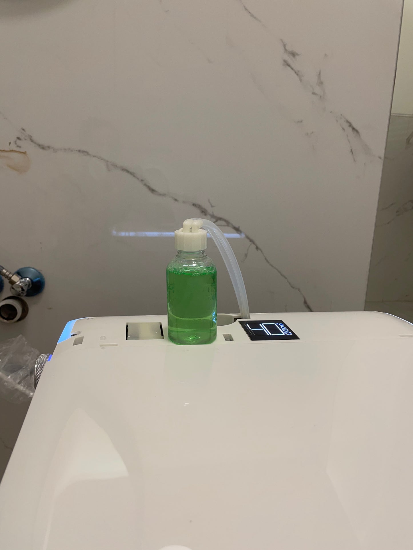 Smart toilet Hola with buil-in tank, Geberit type frame, bottle of bubble foam liquid www.hola.shop.pl